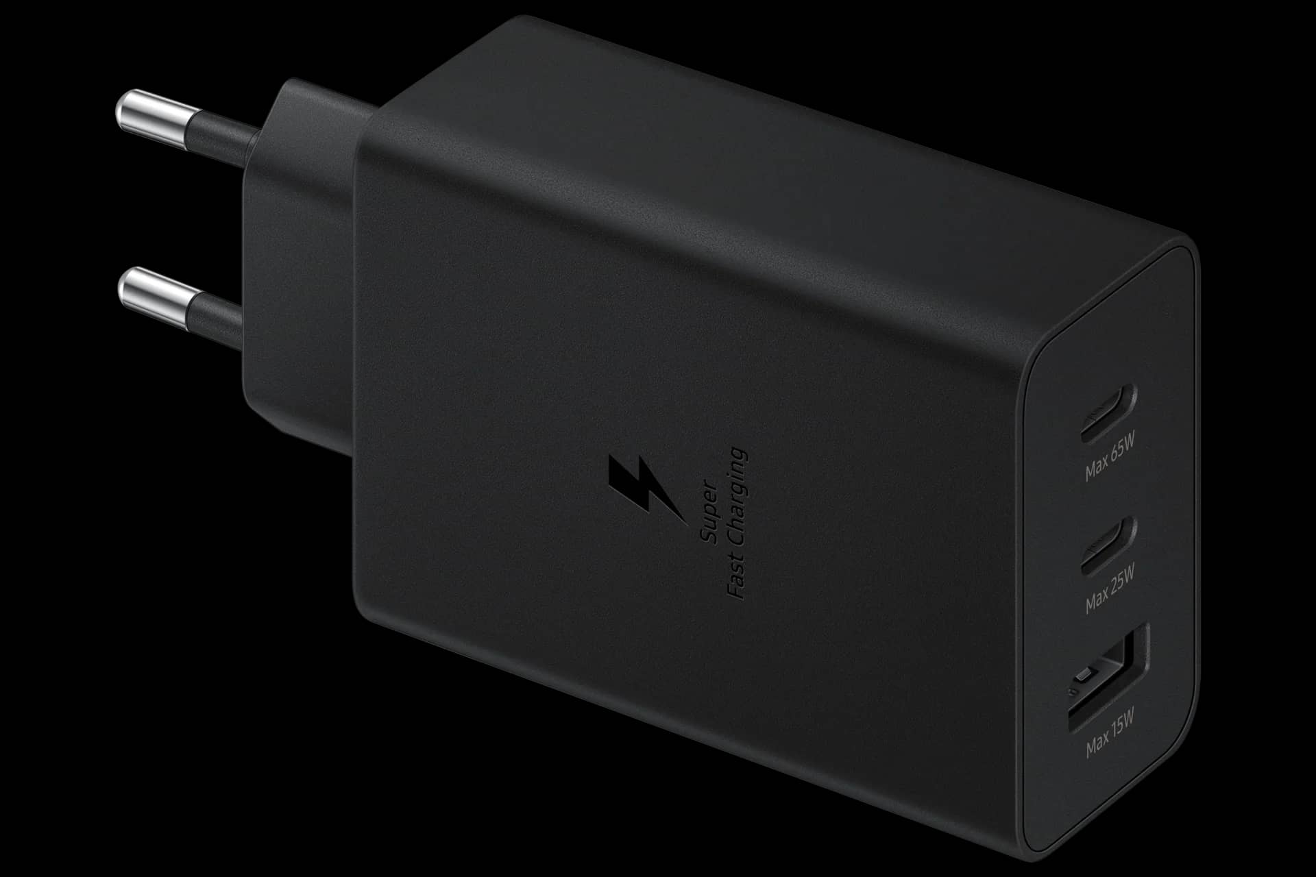 Chargeur Samsung 65 W Trio Noir – photo principale